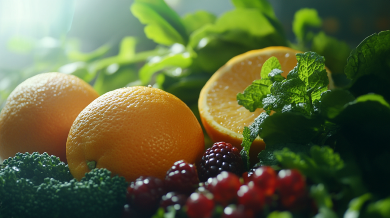 Citrus Fruits, Berries, and Green Leafy Vegetables All Rich in Vitamin C