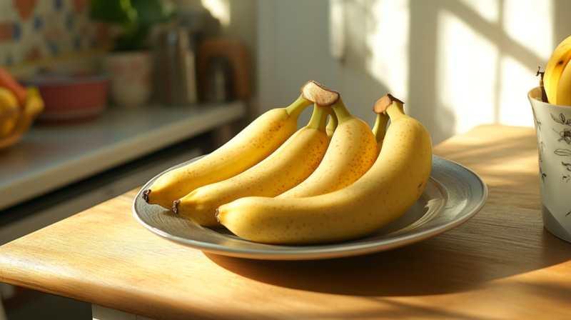 A Bunch of Ripe Bananas Highlighting Their Significant Amount of Vitamin K